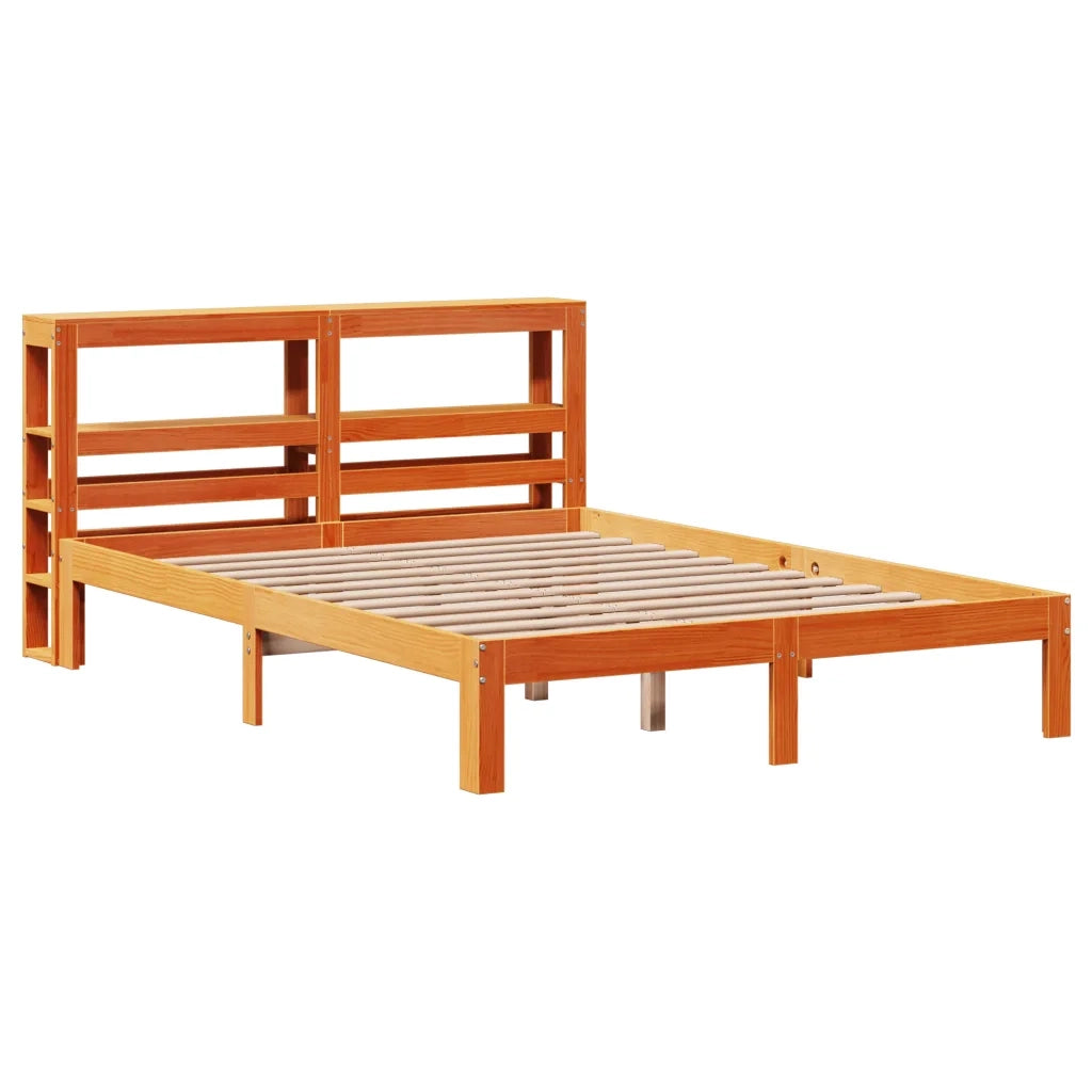 Letto senza Materasso-Struttura Letto Marrone Cera 120x190 cm in Legno di Pino 114851