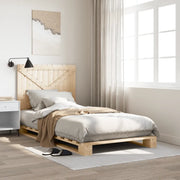 Giroletto con Testiera 100x200 cm Legno Massello di Pino 3281569