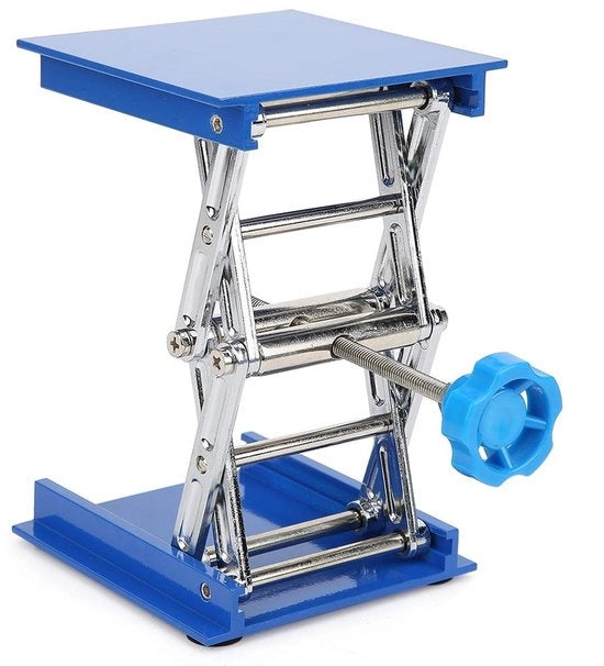Piattaforma di sollevamento in alluminio - Costruzione rigida - Adattabile - Peso massimo 5 kg - Dimensioni 100 x 100 x 40 mm