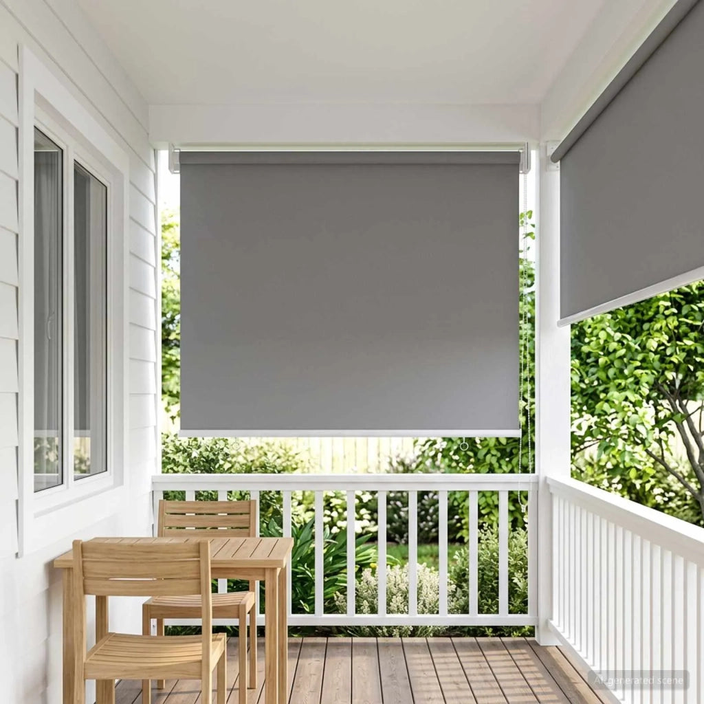 Voletta a rullo | Tenda a rullo con protezione UV Grigio Chiaro 80 x 140 cm
