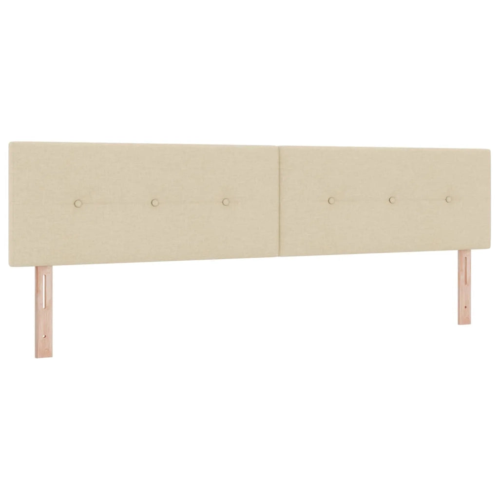 Letto box spring con materasso Crema 200 x 200 cm Tessuto 3451040