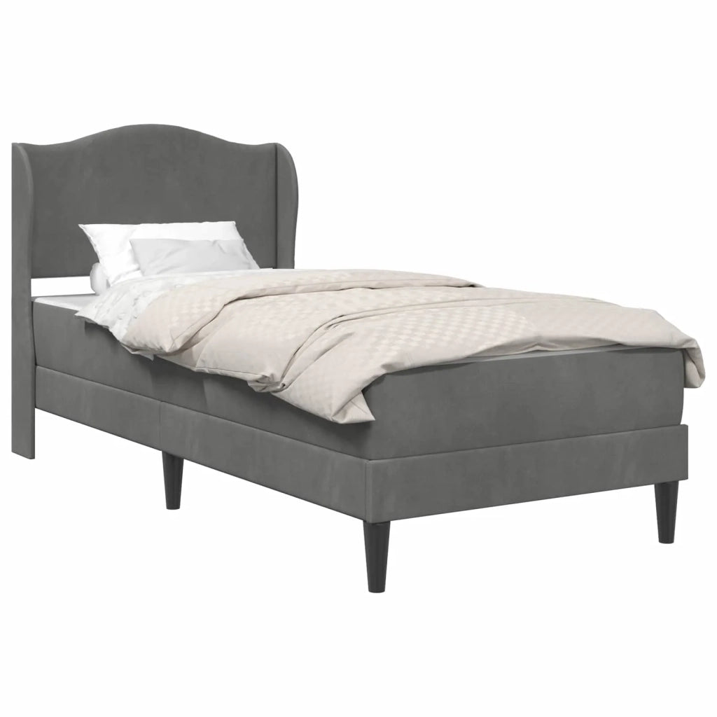 Struttura del letto Grigio Scuro 90 x 190 cm Velluto 3415367
