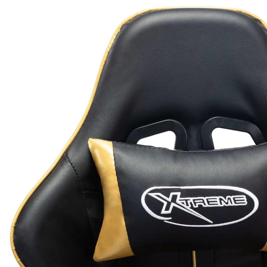 Sedia da Gaming | Sedia da e-sports Nera e Oro in Similpelle