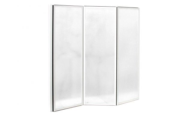 Box Sopravasca con ante pieghevoli in acrilico e telaio bianco - Pieghevole 1 Anta Misura: 63-64 x H 140 cm