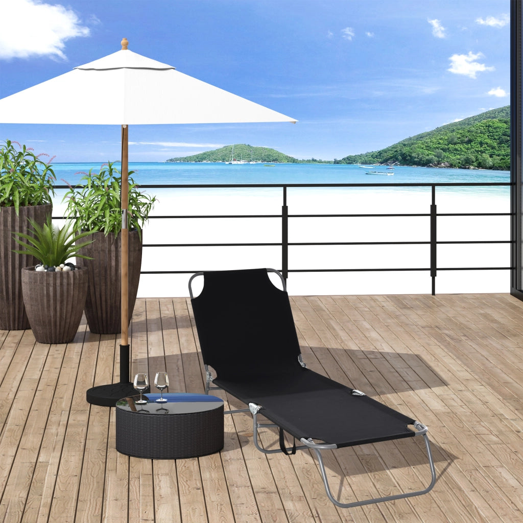 Sdraio da esterno regolabile ¨C Minimal ¨C Polyester nero metallo