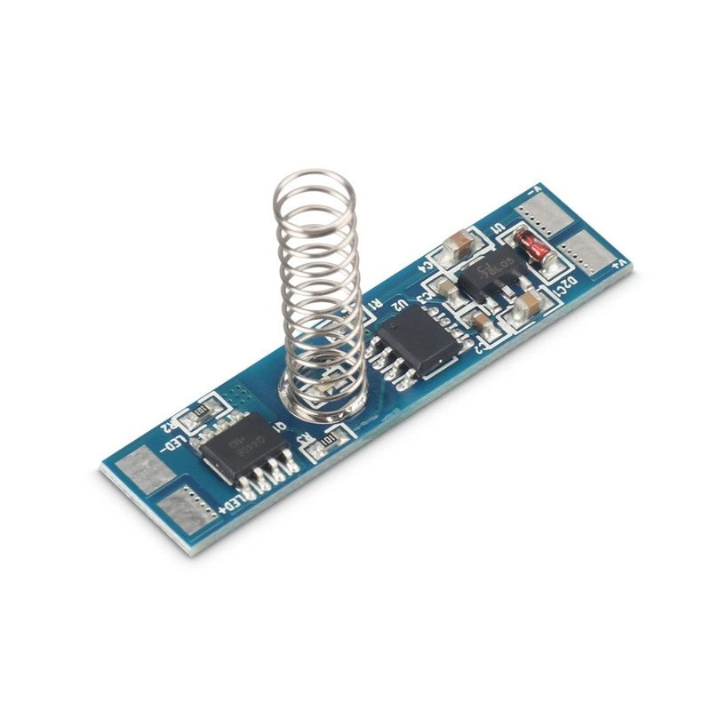 Interruttore Led Dimmer Touch Con Indicatore Led Blu 12V 24V 4A Memoria Anche Dopo Interruzione Corrente