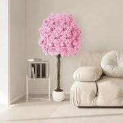 Albero di Ciliegio Artificiale in Fiore 150 cm con Tronco Testurizzato e Fiori Rosa
