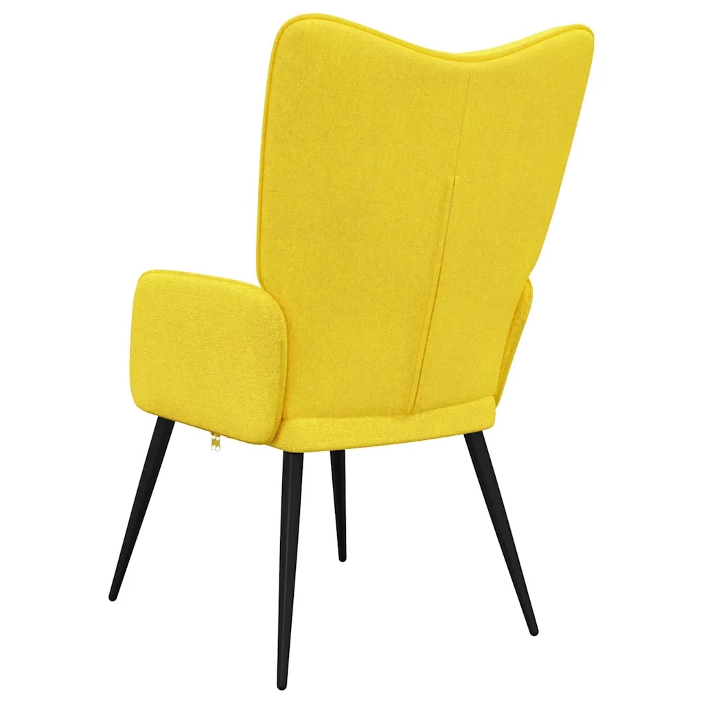 Poltrona | Sedia Relax Giallo Senape in Tessuto