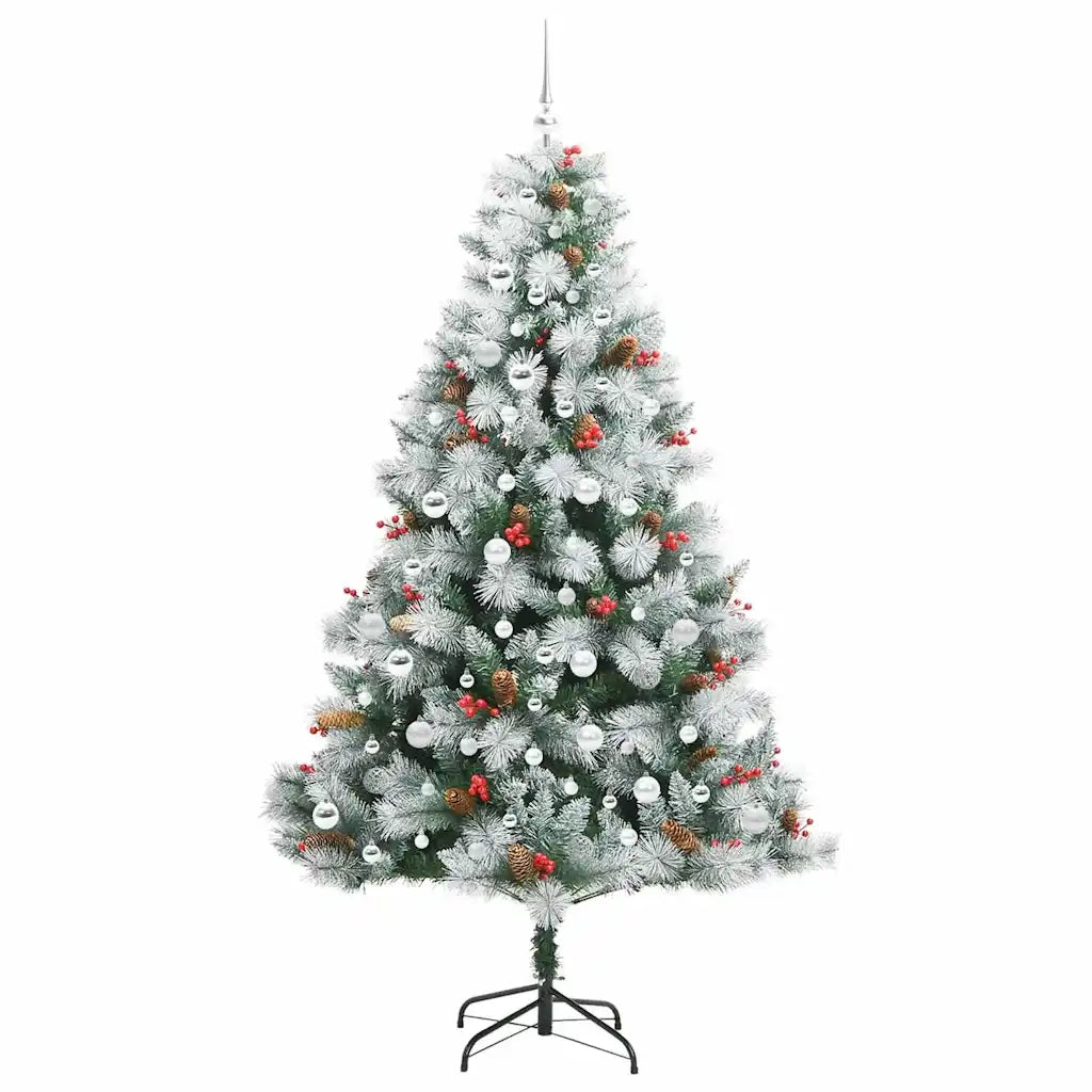 Albero di Natale artificiale Verde e bianco 210 cm 3395193
