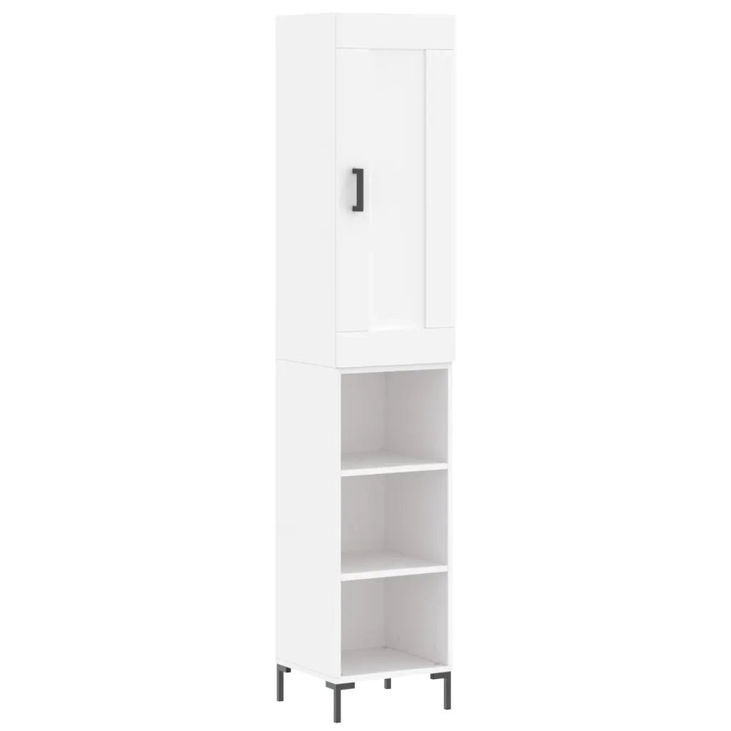 Credenza | Madia | Buffet da pranzo | Armadio da pranzo Bianca 34,5x34x180 cm in Legno Multistrato
