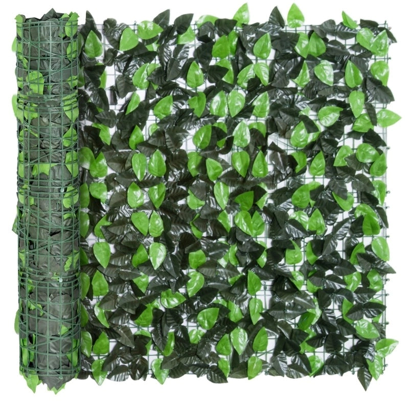 Siepe artificiale frangivista 300x100 cm in tessuto verde per esterni