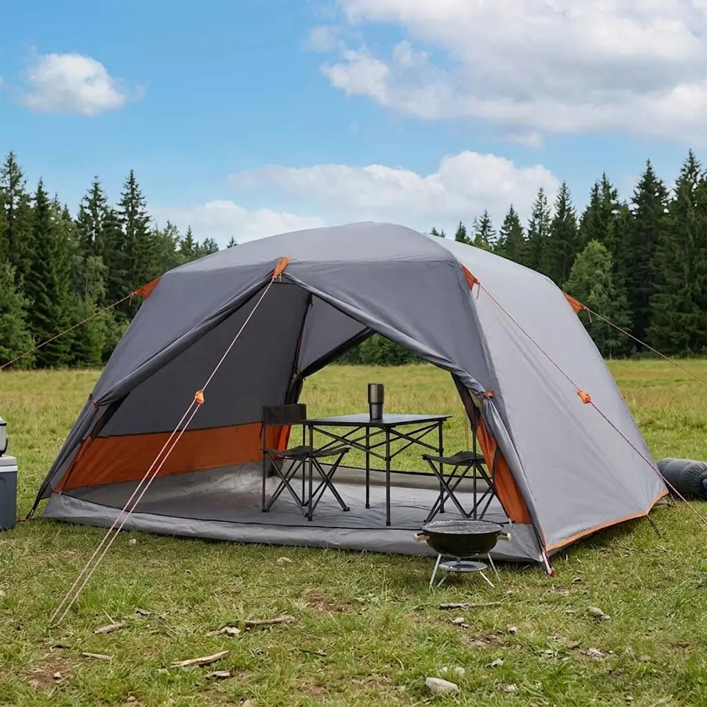 Tenda da backpacking Grigio e arancione 4 persone