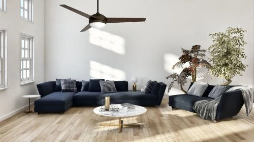 Vam Ventilatore da soffitto bronzo 102 cm con luce e telecomando con sensore temperatura