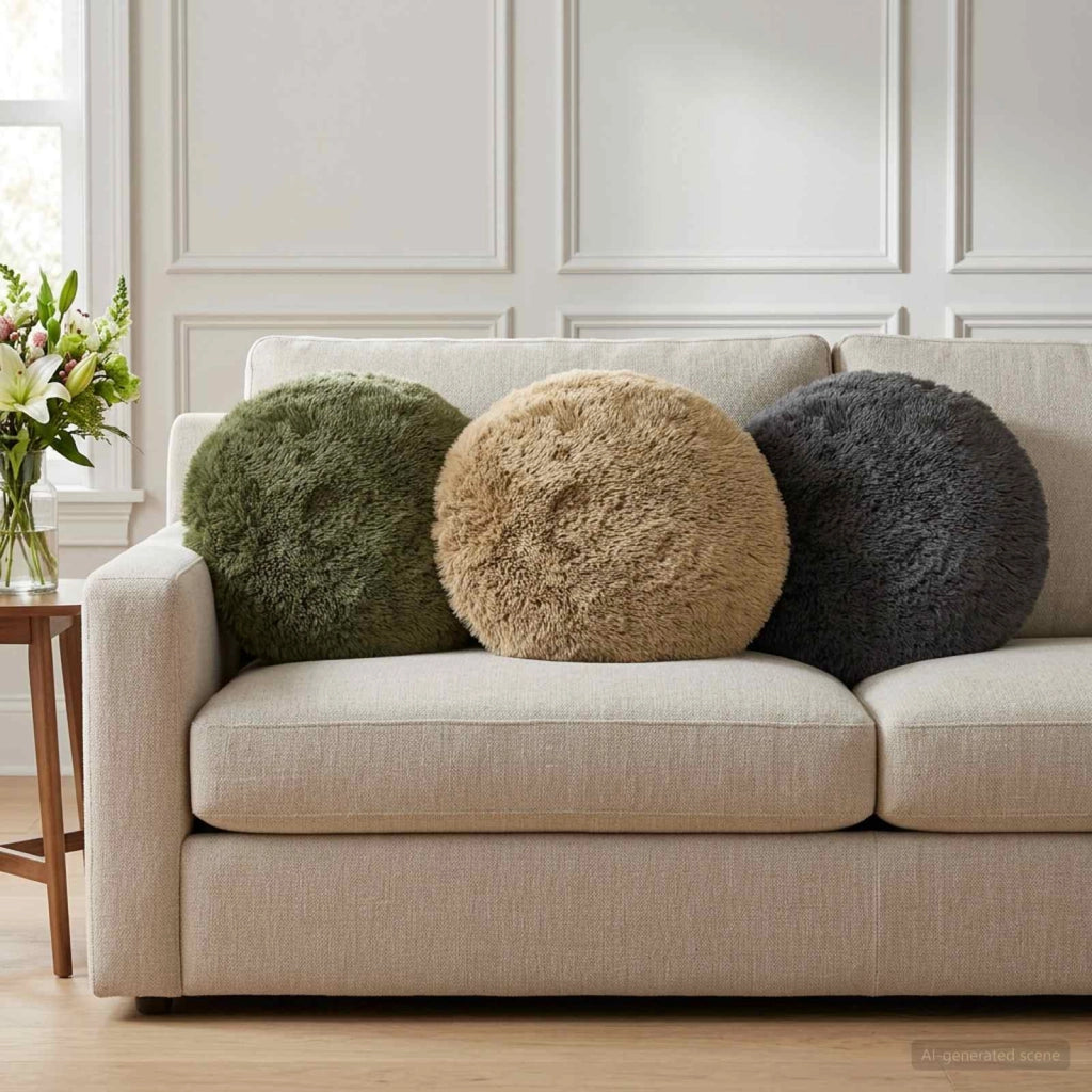 Cuscino con cuscino HEERLEN 2 pz Grigio Chiaro Fleece PV 929553