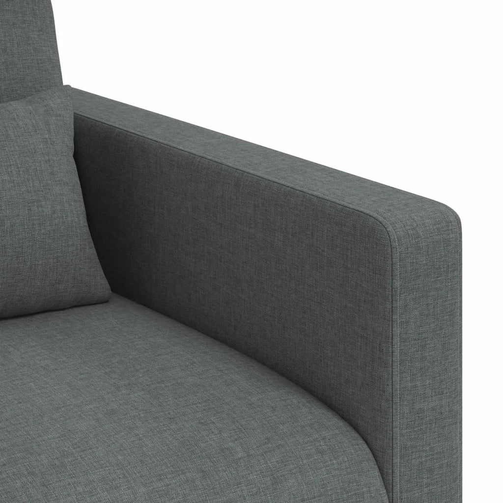 Set di divani 2 pcs Grigio scuro 198 x 78 x 80 cm Tessuto 3407582