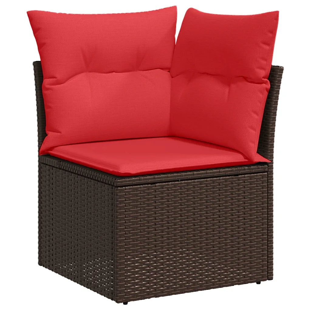 Set di divani 10 pz Marrone polyrattan 3346894
