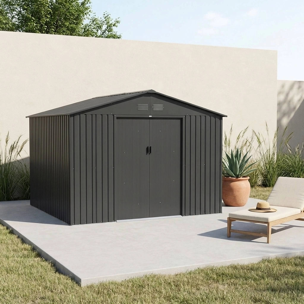 Casetta da giardino in metallo, 10.85m², antracite