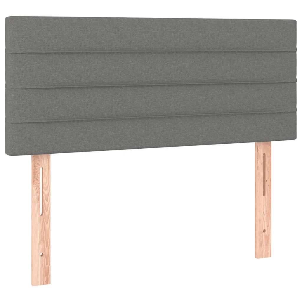 Letto a Molle Materasso e LED Grigio Scuro 120x190cm in Tessuto 3270096