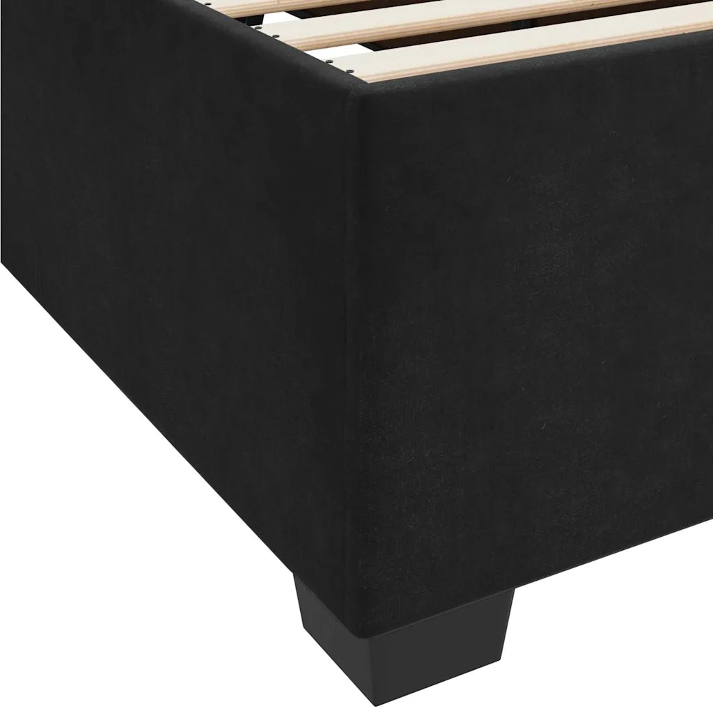 Struttura del letto con materasso Nero 100 x 200 cm Tessuto 3399274