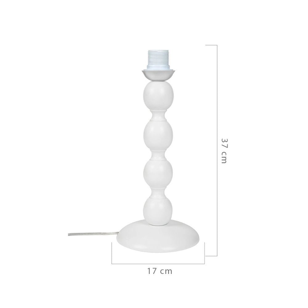 Lampada da tavolo base bianca e paralume colore rosso LAGUNAH372865