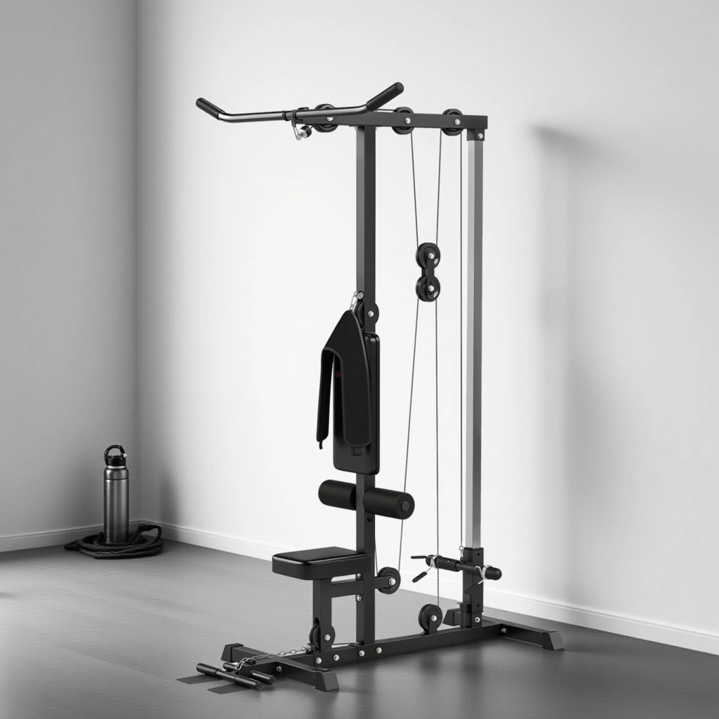Stazione Fitness per Zuhause ¨C zephmum ¨C Nero, Acciaio e Pelle Sintetica