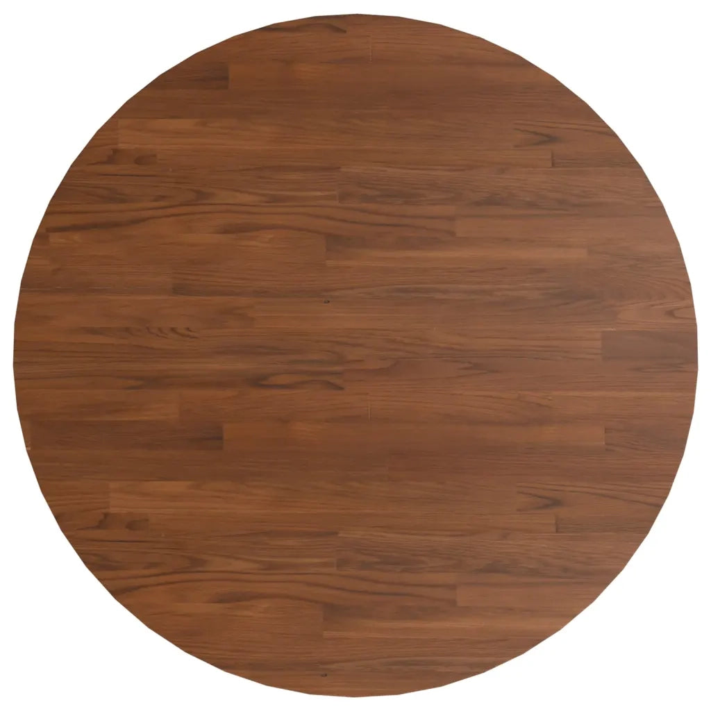 Piano Tavolo Rotondo Marrone Scuro Ø90x1,5 cm Rovere Trattato 342971