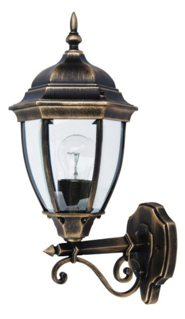 Applique esterna classica Toronto oro anticato E27 IP44