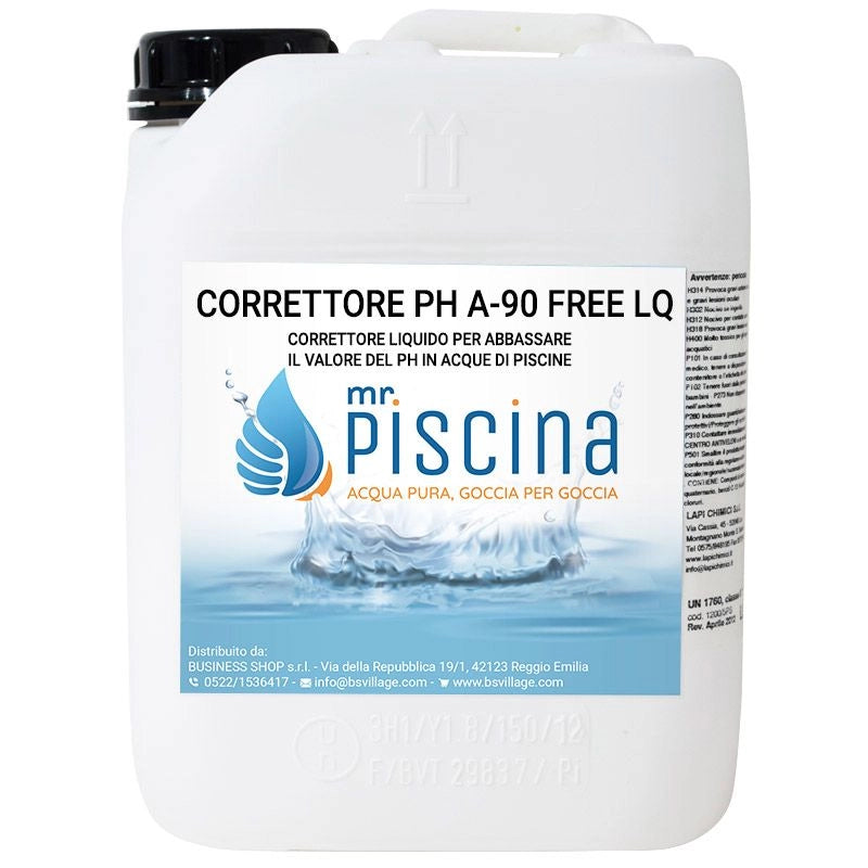 CORRETTORE PH A-90 FREE LIQUIDO per piscina Quantità confezione: 1 pezzo
