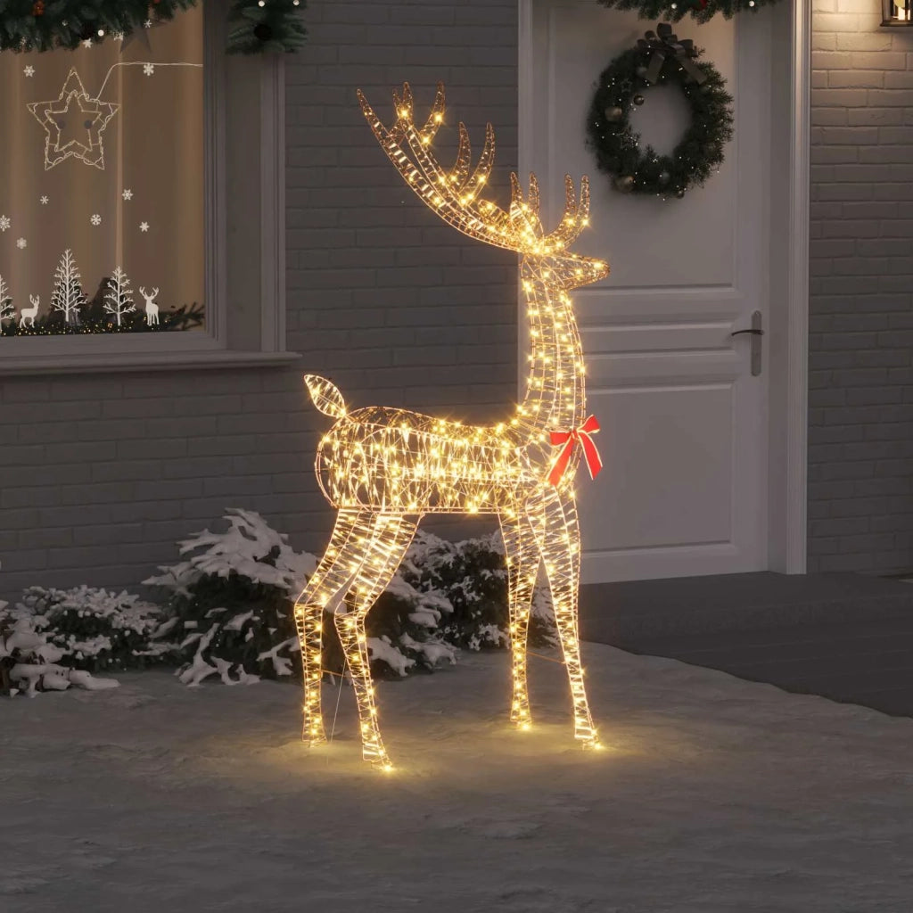 Renna 3D con 250 LED Bianco caldo 91 x 32 x 180 cm PET 42019059