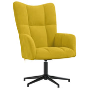 Poltrona | Sedia Relax Giallo Senape in Velluto