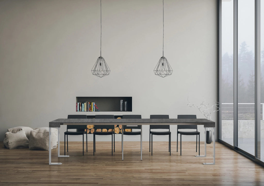 Consolle allungabile 90x40/300 cm Tekno Noce telaio Bianco