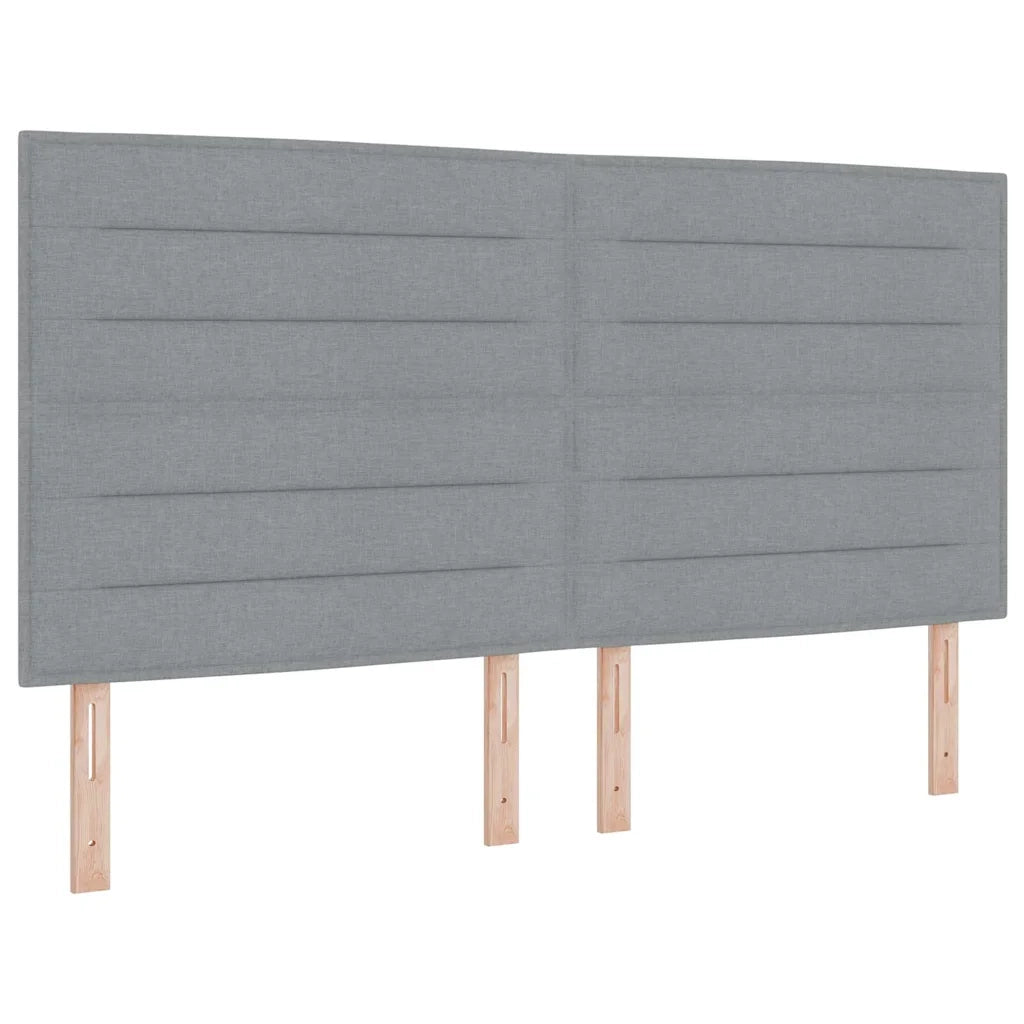 Letto a molle con materasso Grigio chiaro 180 x 200 cm Tessuto