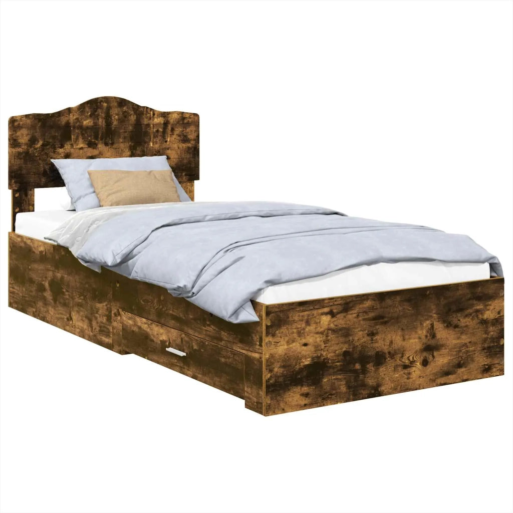 Struttura del letto Rovere fumé 90 x 190 cm Legno multistrato 3413251