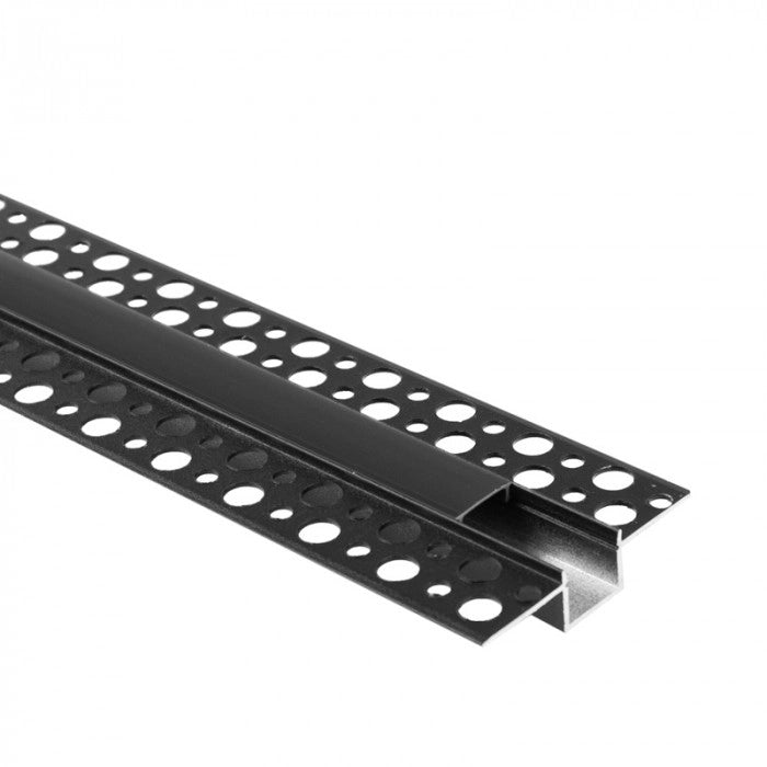 Profilo LED GP-02 incasso nero diffusore nero 2m Ecolight