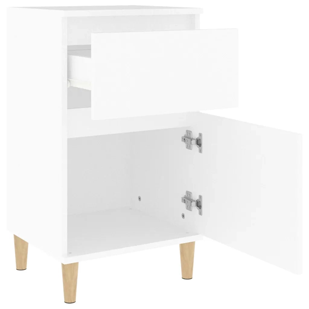 Comodini 2pz Bianchi 40x35x70 cm 819693