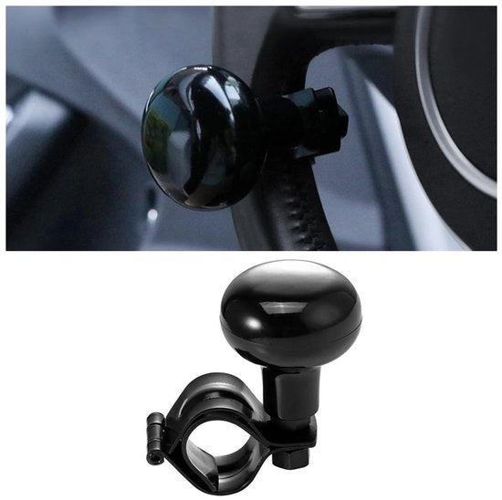 Stabilizzatore Universale per Sterzo - Pulsante per Sterzo - Manopola per Sterzo - Manopola di Regolazione - Assistente di Sterzo per Auto - Materiale: Plastica/Metallo - Controllo 360 Gradi