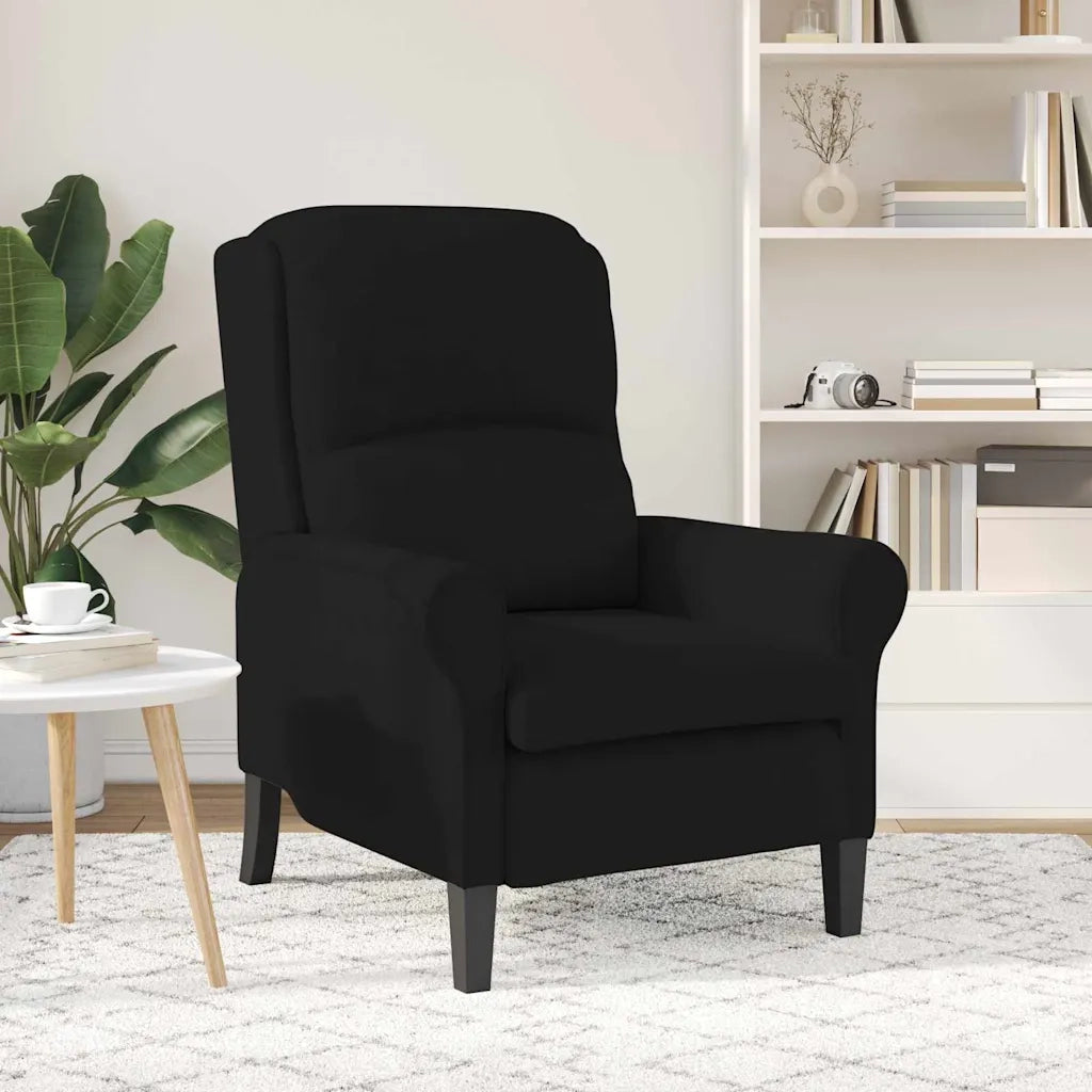 Poltrona | Sedia Relax Nero 76 x 94 x 102 cm Microfibra