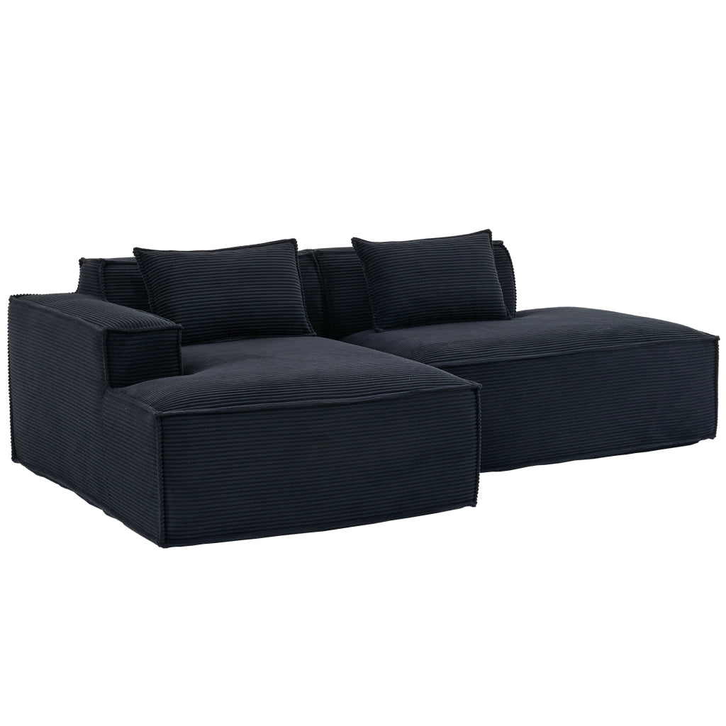 Divano 2 Posti con Cuscini ¨C MINIMAL ¨C Tessuto, 235 cm