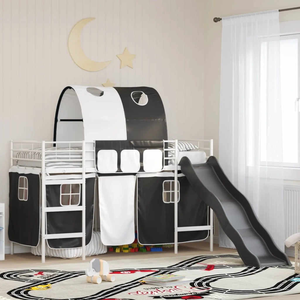 Struttura del letto loft per bambini Bianco e Nero 90 x 190 cm 42020852
