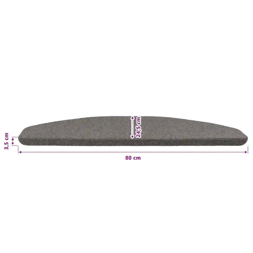 Tappetini per scale autoadesivi 15 pz | Gradini per Scale Grigio 80 x 28 x 3,5 cm