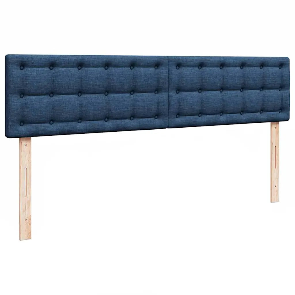 Struttura Letto Pouf con Materassi Blu 180x200cm in Tessuto 3312891