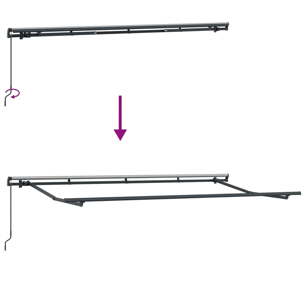 Tenda Retrattile Marrone 400 x 200 cm Tessuto 3329820