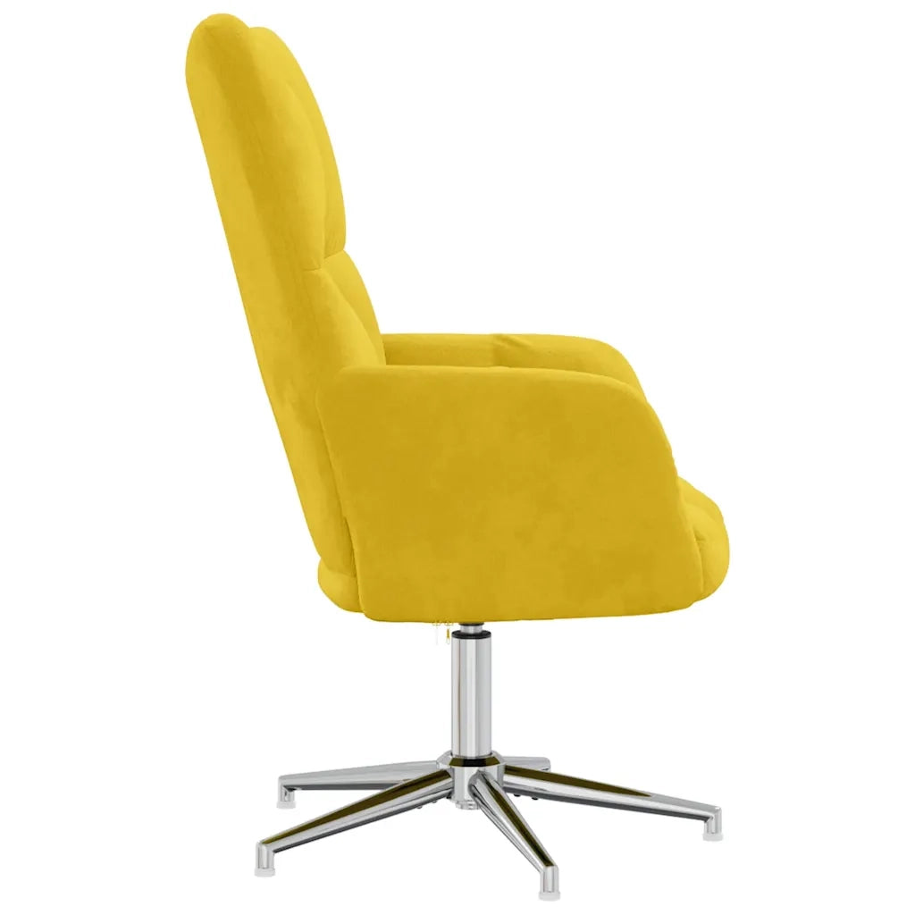 Sedia Relax Giallo Senape in Velluto 328124