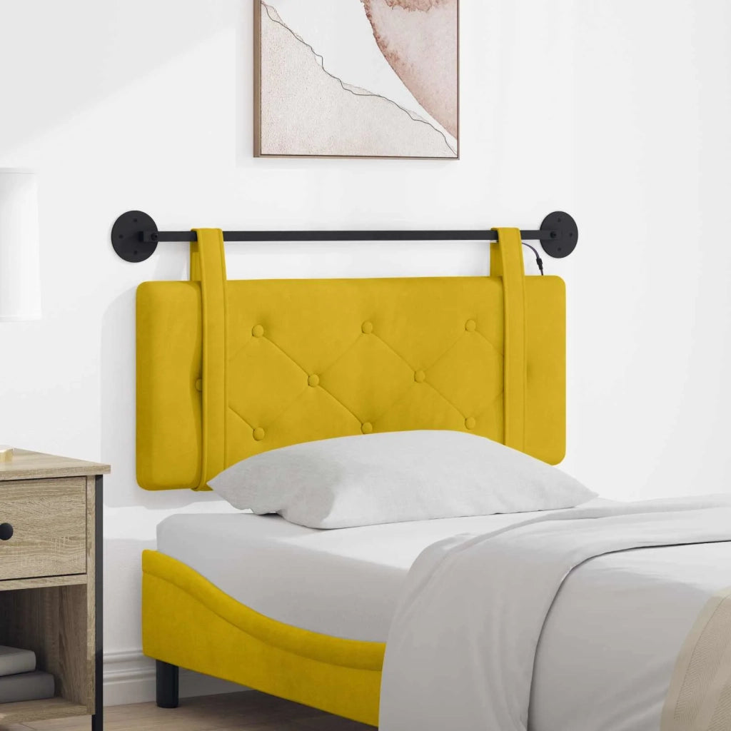 Testiera sospesa Con luce LED Giallo Velluto 3424117