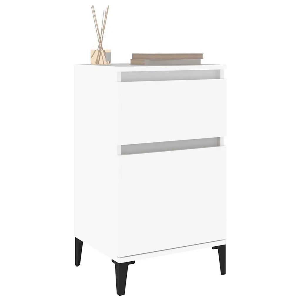 Comodino Bianco 40x35x70 cm 819708