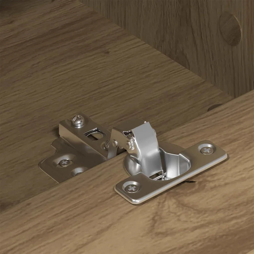 Mobile TV rettangolare moderno con 3 ripiani e 3 ante 150 x 30 x 45 cm realizzato in legno di rovere ingegnerizzato artigianale 02_0052160