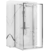 Cabina Doccia A Parete Rea Rapid Slide Chrome 130x100