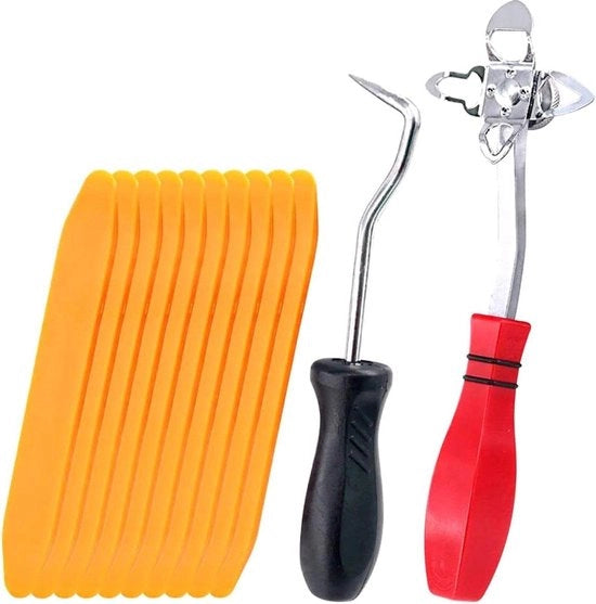 Kit di riparazione per vetri e parabrisori - inclusivo strumento per la chiusura del parabrisori con stuzzicadenti a punta arrotondata, strumento per la rimozione del tubo con uncini a punta arrotondata per parabrisori.