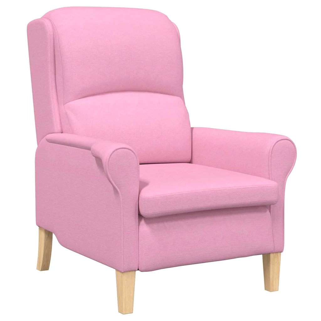Poltrona | Sedia Relax Rosa Tessuto