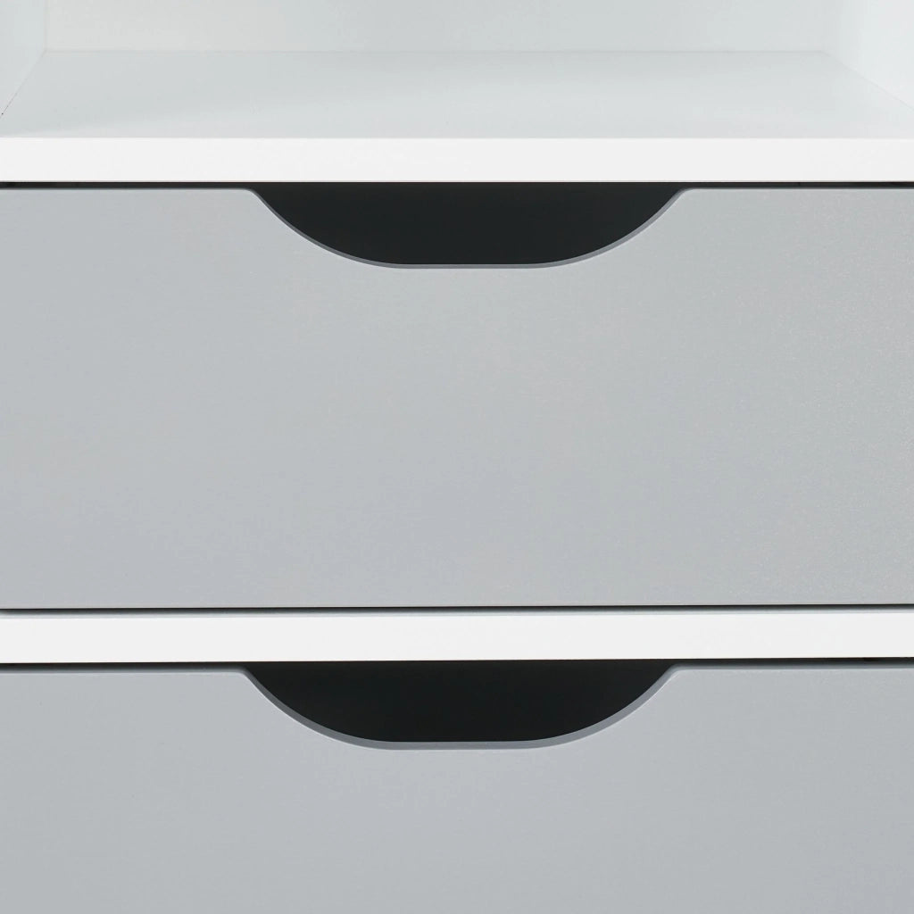 Scrivania compatta per bambini con cassetti 80 x 50 x 75 cm design sobrio atmosfera accogliente in MDF bianco 13_0012329